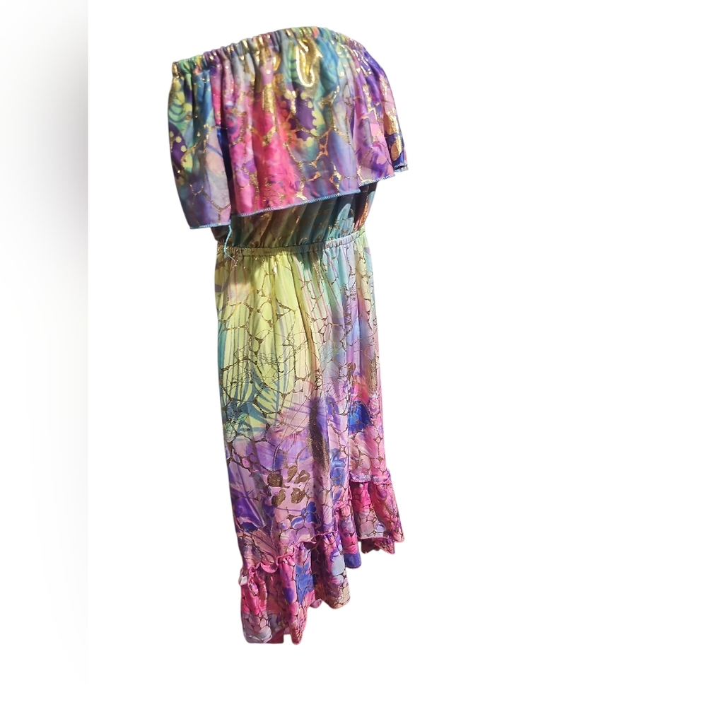 Colorful Strapless Dress - Picture 7 of 9